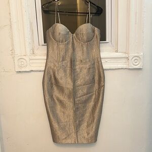 Bardot Elegant Gold Dress